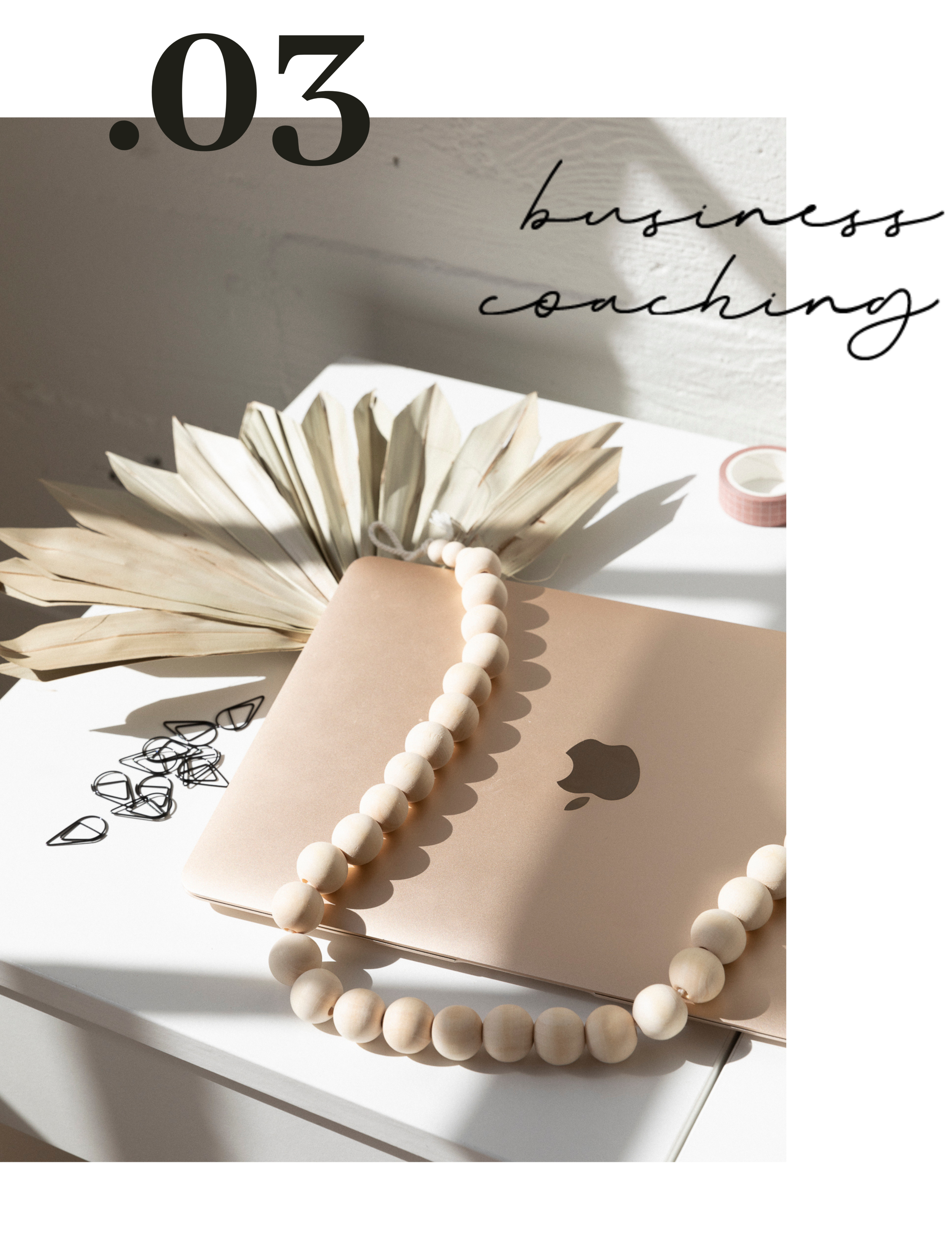 Business coaching sessions for wedding and wellness entrepreneurs.